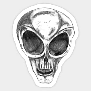 Alien Skull Sticker